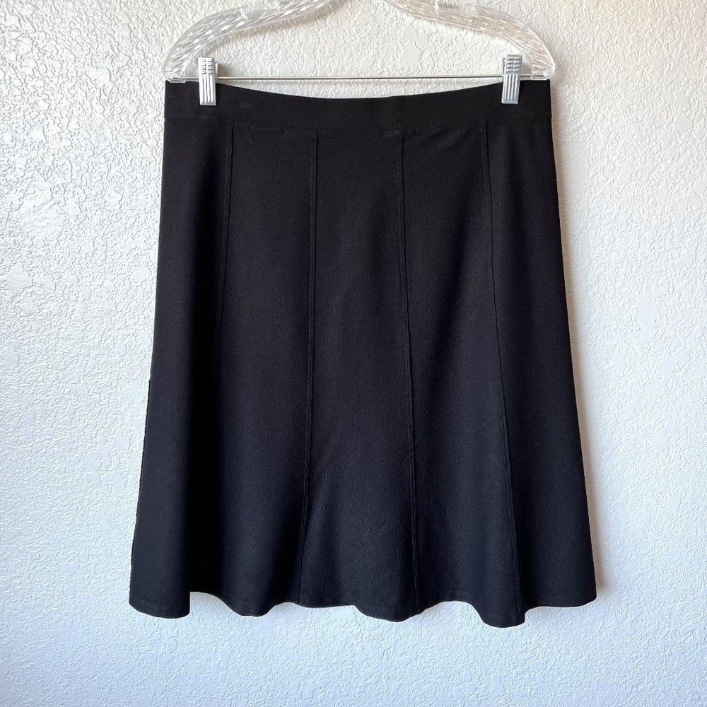Eileen Fisher Black A-Line Panel Skirt